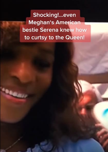 Serena Williams sonrió luego de saludar a Isabel II