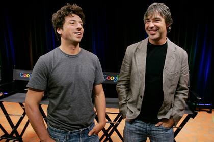Sergey Brin y Larry Page en 2008