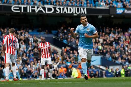 Sergio Agüero convirtió en el triunfo ante Stoke City