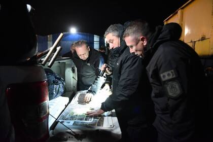 Sergio Berni durante el operativo antidrogas que encabezó en Rosario