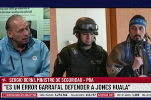 Sergio Berni arremetió contra la postura del Gobierno nacional de defender a Jones Huala