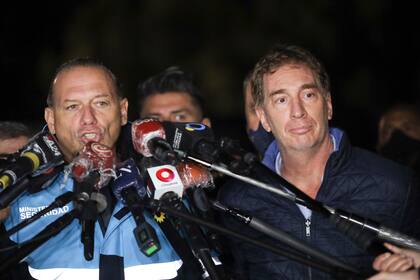 Sergio Berni y Diego Santilli estuvieron en el puesto de comando para la búsqueda de Maia