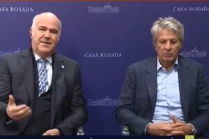 Sergio Iraeta, secretario de agricultura ganadería y pesca y Juan Pazo, titular de Arca