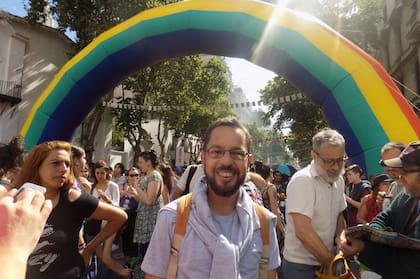 Sergio López participa de la marcha del orgullo gay en Buenos Aires