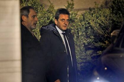 Sergio Massa al salir del Congreso