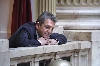 Sergio Massa, durante una sesión en el Congreso