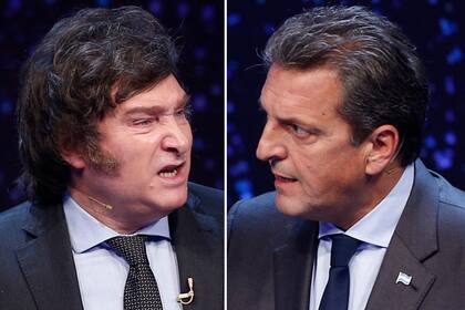 Sergio Massa, candidato por Unión por la Patria y Javier Milei, candidato por La Libertad Avanza se enfrentan nuevamente este domingo