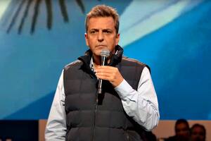 Sergio Massa durante el acto