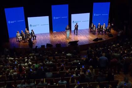 Sergio Massa durante el lanzamiento de "Precios Justos", en el CCK