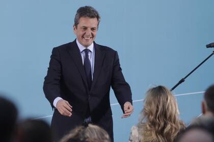 Sergio Massa durante la asunción