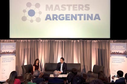 Sergio Massa durante la conferencia que dio en la Universidad de Chicago