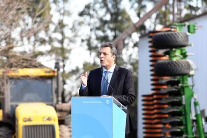 Sergio Massa en la inauguración de la planta de aceite de soja con energía solar