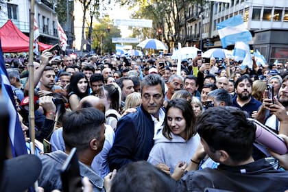 Sergio Massa en la marcha universitaria en la ciudad de Buenos Aires