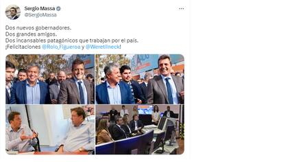 Sergio Massa felicitó a los ganadores de Río Negro y Neuquén