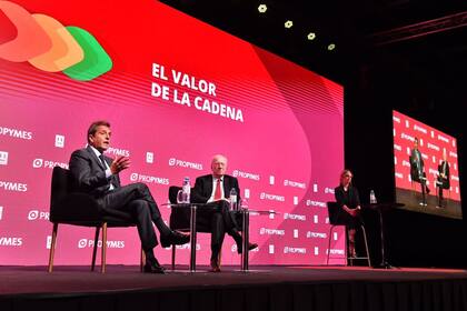 Sergio Massa junto a Paolo Rocca (Techint)