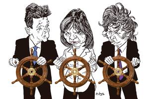 Sergio Massa, Patricia Bullrich y Javier Milei