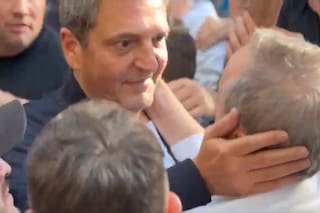 Sergio Massa y Guillermo Moreno se mostraron juntos con un cantito electoral