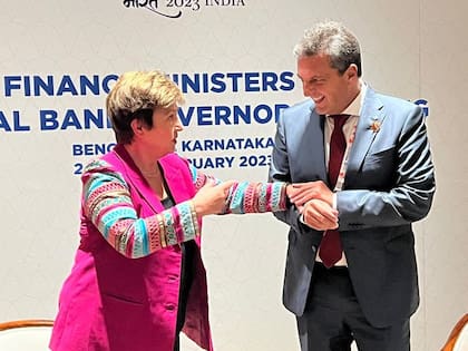 Sergio Massa y la directora gerenta del FMI, Kristalina Georgieva.