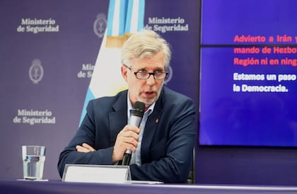 Sergio Neiffert durante la presentación de una operación contra el terrorismo, el viernes 25 de octubre de 2024