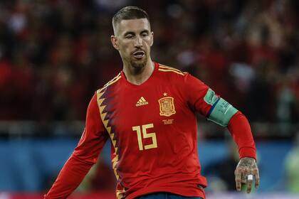 Sergio Ramos, el capitán de España, es titular ante Rusia
