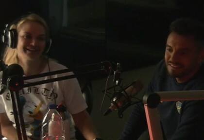 Sergio Romero sorprendió a Eliana Guercio en la radio y compartieron una emotiva entrevista (Foto: captura La 100)