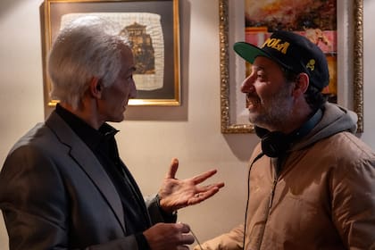 Minujín y Winograd preparan una escena de la segunda temporada en el departamento de Guillermo Coppola