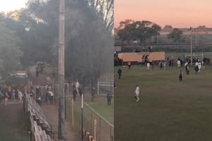 Serios incidentes en un partido: hinchas y futbolistas se enfrentaron dentro y fuera de la cancha