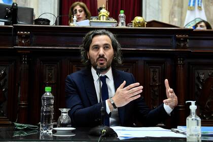 Sesión Informativa del Jefe de Gabinete de Ministros de la Nacion, Santiago Cafiero, en el recinto del Senado de la Nacion, el 3 de Junio de 2021, en Buenos Aires, Argentina. (Fotos:Luciano Ingaramo/ Comunicación Senado)