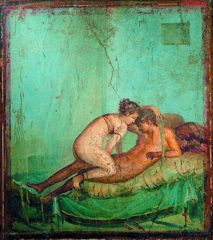 Sexo en la Antigua Roma. Escena en un fresco de la Casa del Centenario, en Pompeya.
WWW.BRIDGEMANART.COM