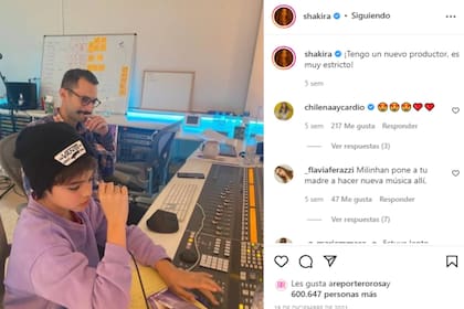 Shakira comparte sus días a pura música con su hijo (Foto Instagram @shakira)