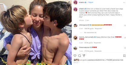 Shakira publica fotografía junto a sus hijos, con un mensaje que generó dudas