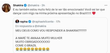 Shakira reacciona al video de Raphael Vicente e invita al influencer a su próximo concierto