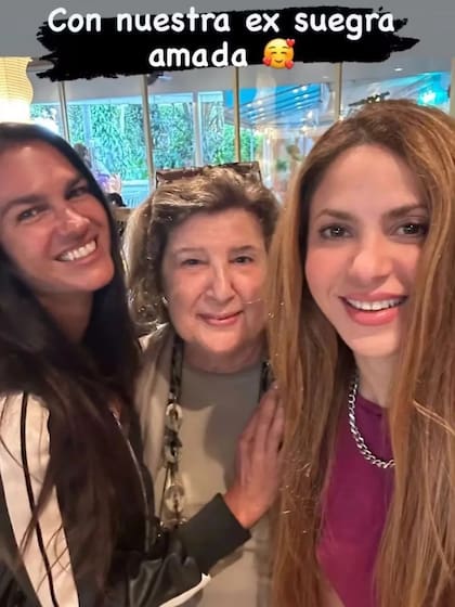 Shakira se reunió con su exsuegra, Inés Pertiné, y su excuñada, Gabriela Vaca (Foto: Instagram @shakira)