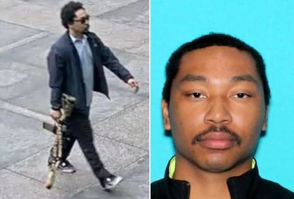 Shane Tamura a punto de ingresar en el edificio de oficinas donde perpetró su ataque y se suicidó