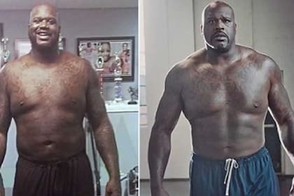 Shaquille, antes y después de su cambio alimenticio y deportivo