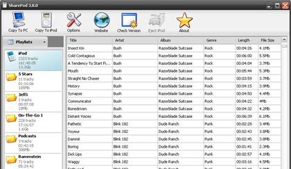 Sharepod permite el manejo de archivos de audio y video en el iPod
