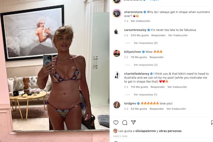 Sharon Stone compartió una osada foto con la que le dijo adiós al verano