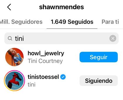 Shawn Mendes comenzó a seguir a Tini Stoessel en Instagram