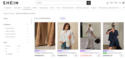 Shein opera globalmente, con centros logísticos en varios países, y su app es muy popular entre jóvenes (Foto: Captura Shein)