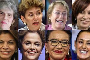 Sheinbaum se suma a otras siete mujeres que fueron elegidas en las urnas: Violeta Barrios de Chamorro, Mireya Moscoso, Michelle Bachelet, Cristina Fernández de Kirchner, Laura Chinchilla, Dilma Rousseff y Xiomara Castro.