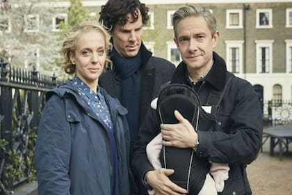 Amanda Abbington (quien fue pareja de Freeman en la ficción y en la realidad, Benedict Cumberbatch y Martin Freeman en la exitosa Sherlock