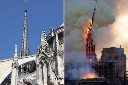 El incendio de 2019 destruyó la emblemática aguja de la catedral