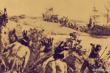 Si bien en un primer momento los conquistadores tuvieron un trato amigable con los pobladores del lugar, con el correr de los días los indígenas desistieron de su actitud conciliadora