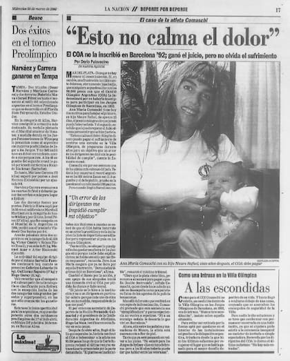 Si bien encontró algo de paz tras ganar el juicio, cierta sensación agridulce la molestaba. "Esto no calma el dolor", le decía al diario LA NACION en el año 2000, 22 días después de que naciera su hijo, Mauro.