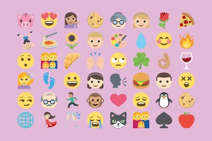 Si mirás con atención descubrirás que hay un solo par de emojis iguales