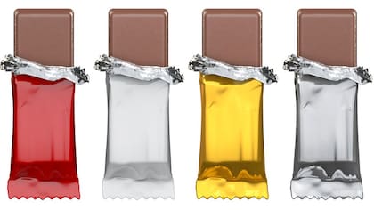 Si miras los paquetes, verás que las barras de chocolate contienen 11% de gasa y 22% de azúcar.
