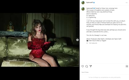 "Si pensaban que el gran espectáculo fue una locura, quizás deberían venir y echar un vistazo detrás el telón" (Instagram @taylorswift)
