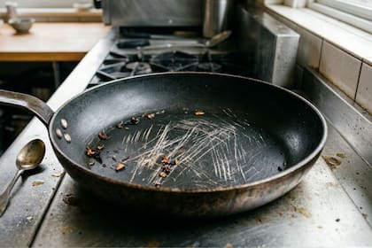 Si se raya la olla antiadherente, esta perderá sus propiedades con el tiempo