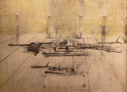 "Si yo fuera el invierno mismo" (1986), de Guillermo Kuitca, será ofrecida por Ruth Benzacar en Art Basel