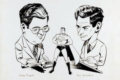 Siegel y Shuster, junto a su mayor creación